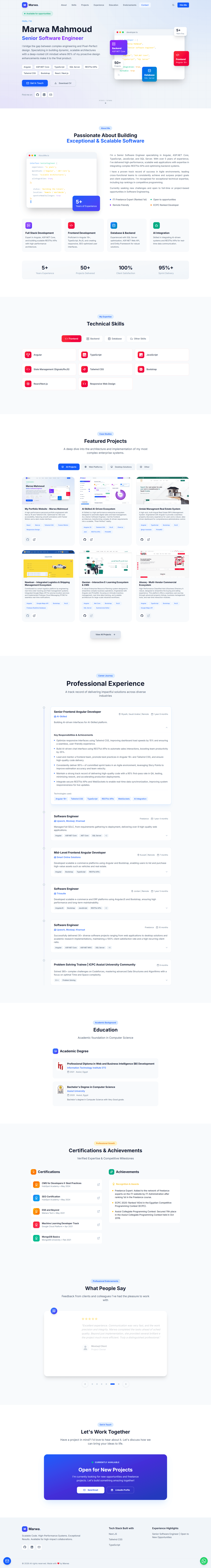 My Portfolio Website - Marwa Mahmoud